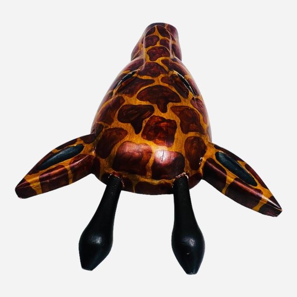 Hand Carved Wooden Giraffe Wall Hanging Decor - Picture 7 of 7